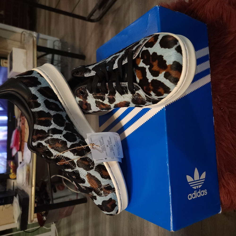 Adidas Leopard Print Sneakers - Black, Brown, White
